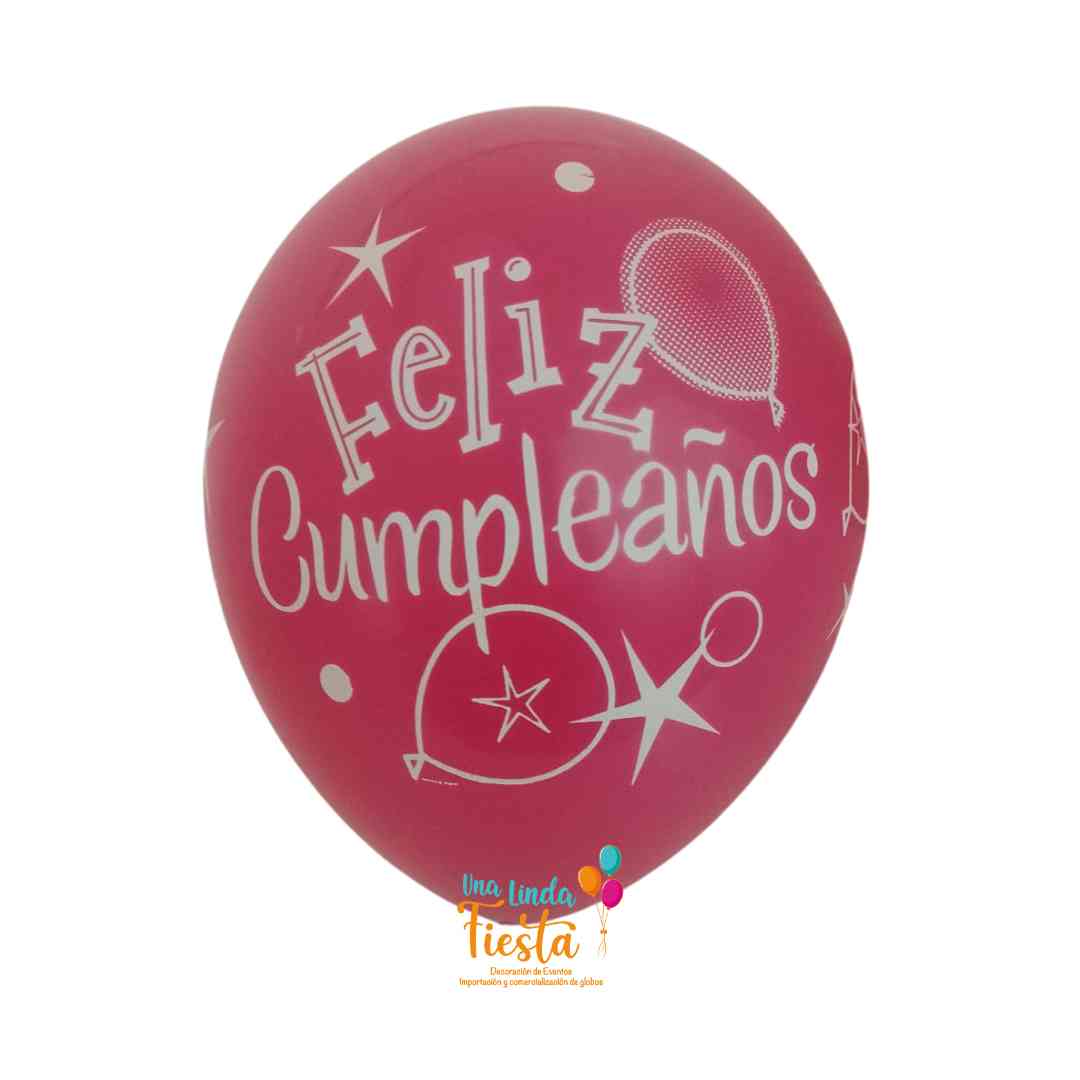 Globos diseño Feliz Cumpleaños Látex R11