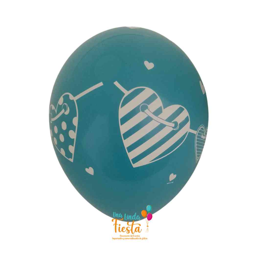 Globos diseño Corazones Látex R11