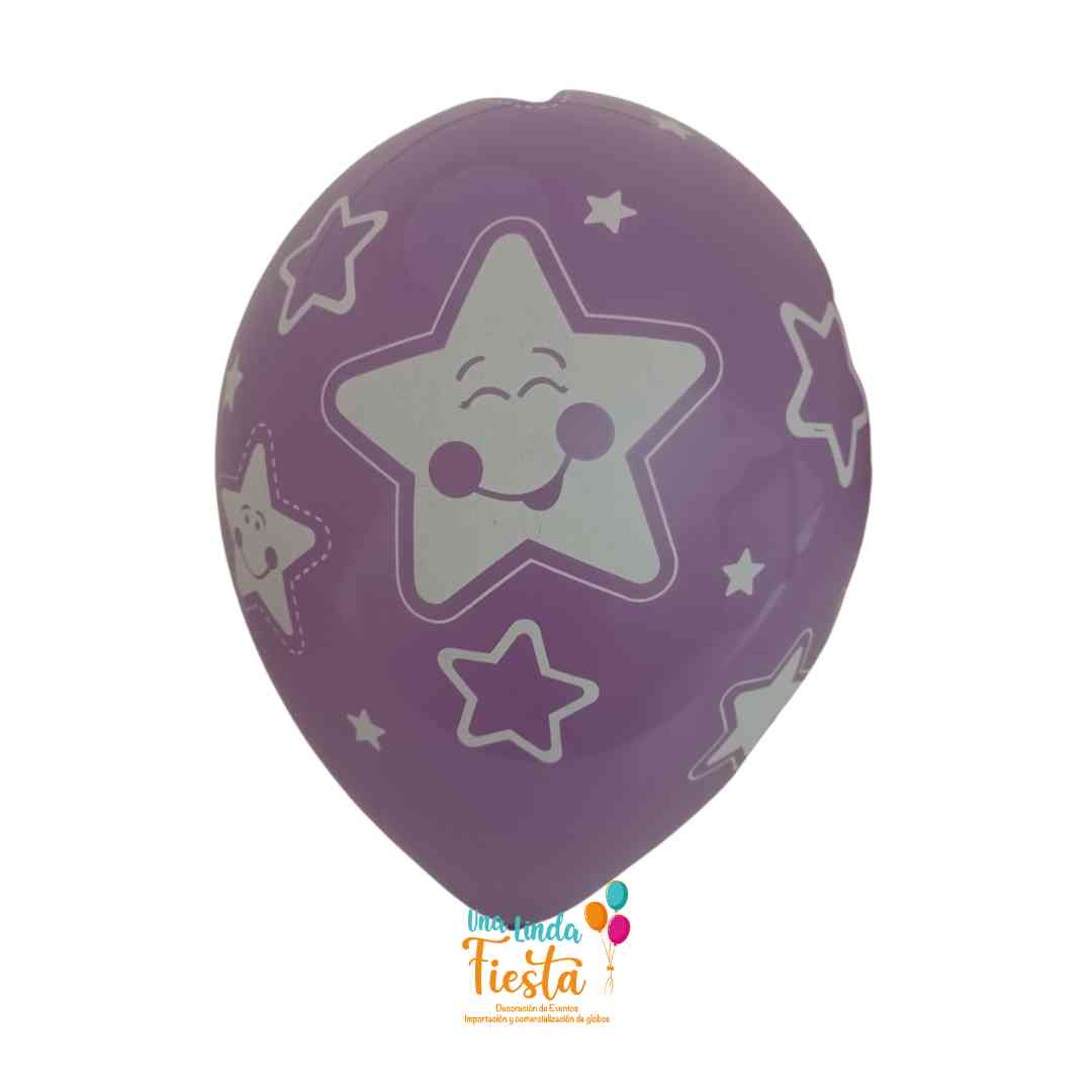 Globos diseño Estrellas | Colores surtidos Látex R11